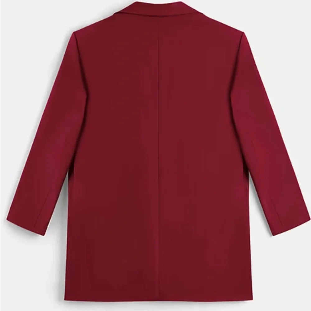NWT Red Wine Long Blazer - Picture 5 of 6